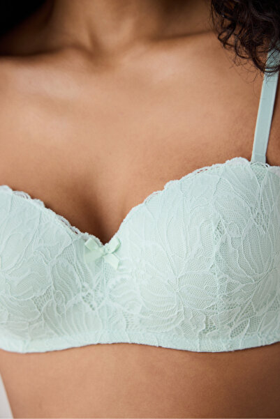 Penti Lotus Lace Dantel Mintgrüner trägerloser BH