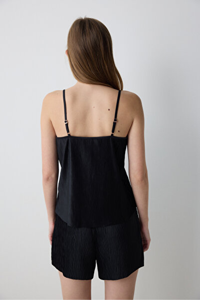 Penti Fleur Black Tank Top - Penti Loves Paris Collection