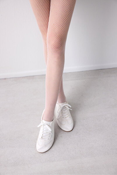 Penti White Fishnet Pantyhose