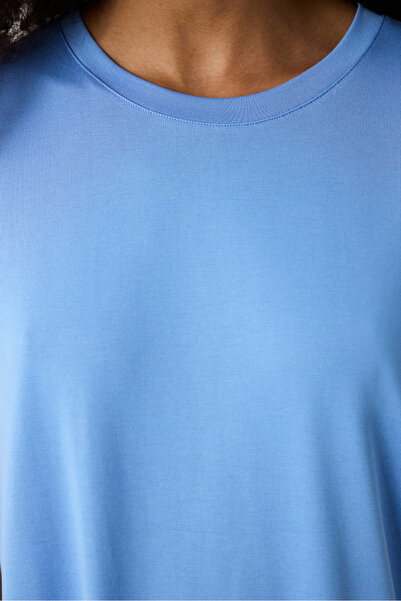 Penti Μπλε μπλουζάκι με λαιμόκοψη με κανονική εφαρμογή Modal