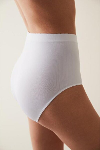 Penti Einfache weiße Slip-Höschen mit hoher Taille