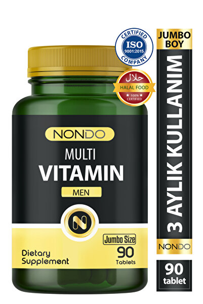 Nondo Multivitamin Men 90 Tablets Jumbo Size (Multi Vitamin Special for Men)