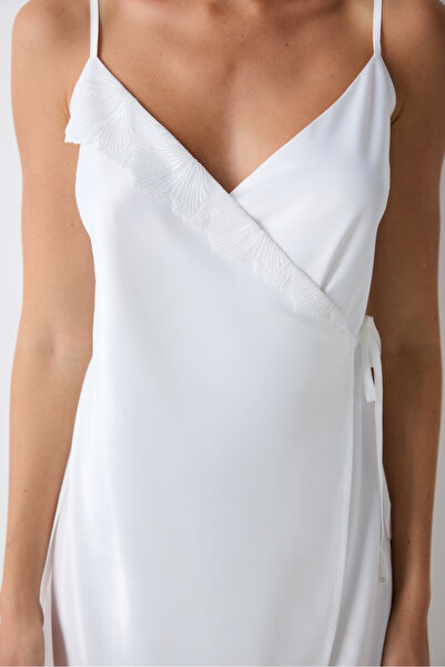 Penti Bridal Aura Satin Off White Dress Nightgown