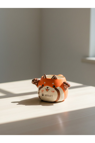 Tohana كوب سيراميك ثلاثي الأبعاد بتصميم حيوان يحتضن