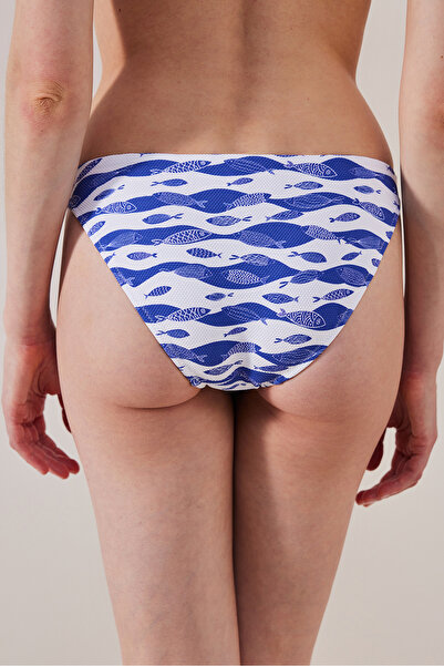 Penti Mehrfarbiger Bikini-Unterteil mit Slip-Struktur in Marineblau