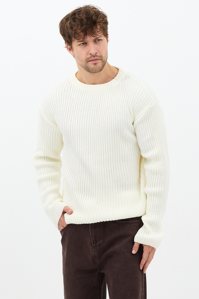 COOL TARZ Men's Ribbed Knitted Regular Knitwear Sweater