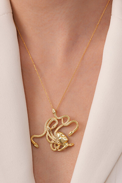 AİCHA JEWELLERY 925 Ayar Gümüş “Medusa” Kolye – Koruma & Güç Sembolü