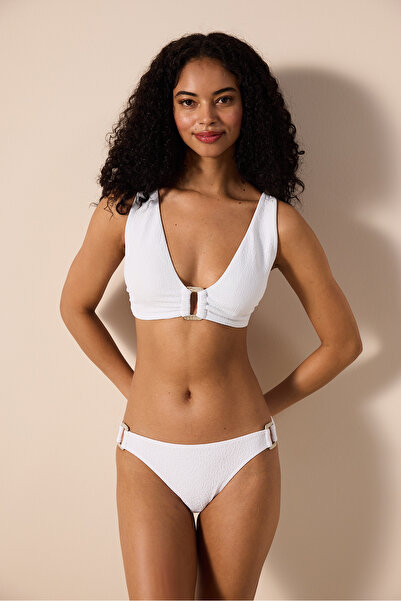 Penti Λευκό πάτο μπικίνι με υφή Menora
