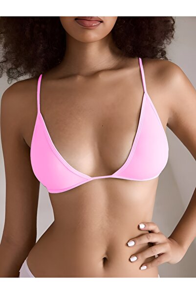 Maly Love Kadın Pembe İnce Askılı Üçgen Sütyen – Desteksiz Konforlu Kadın İç ...