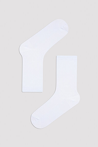 Penti Basic Rib Weiße 3-teilige Socken