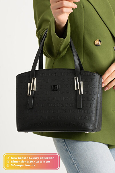 POLOGRAND London Geantă de umăr originală Just Polo Collection, cu 5 compartimente, din piele moale, cu curea încrucișată reglabilă
