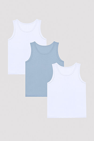 Penti Boy's Basic Multicolored 3-Piece Undershirt