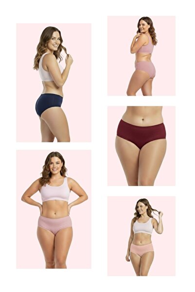 Newlilla 1007 Women's Mix 5-Piece Daily Bato Panties V14