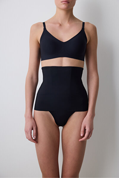 Penti Corset negru premium cu talie