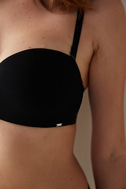 Penti Fekete Angelina pánt nélküli Underwire Push Up melltartó