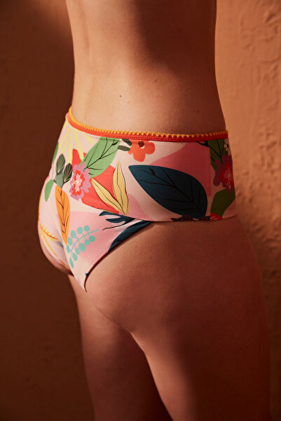 Penti Πολύχρωμο μαργαριταρένιο πάτο μπικίνι ψηλόμεσο με μοτίβο