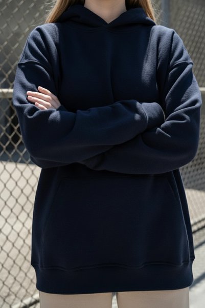 PASTELASTORE Cotton Hooded 3 Thread Ribbed Thick Oversize Sweatshirt