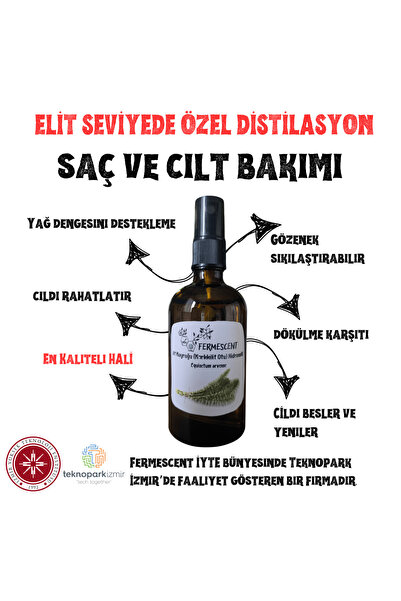 Fermescent At Kuyruğu Suyu Hidrosolü Saç Bakımı Elastikiyet Destekleyici Toni...