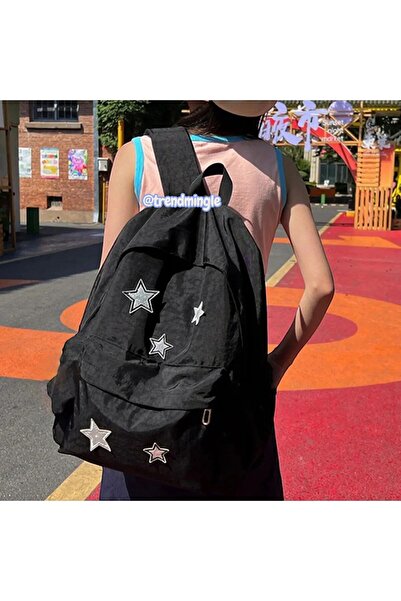 DEEFWEAR Rucsac de școală de ultimă modă cu sticlă de apă înstelată Pachwork