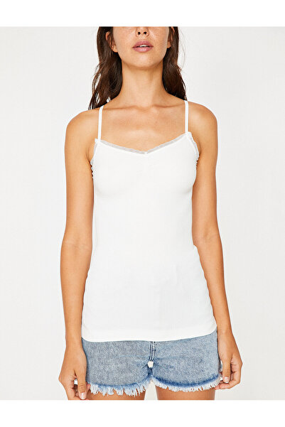 Koton Жіноча біла майка 9KAK38723GS