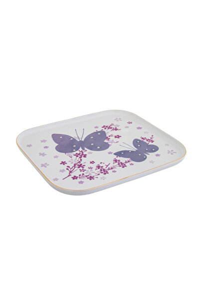 casa rosa طبق تقديم سيراميك مع احجار ملونة 45 سم