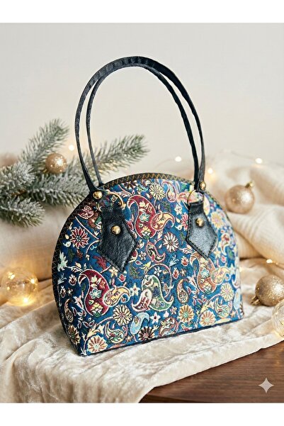 STAMBOUL El Yapımı Çok Renkli Otantik Desenli Kadın Omuz Çantası -Anneye / Se...