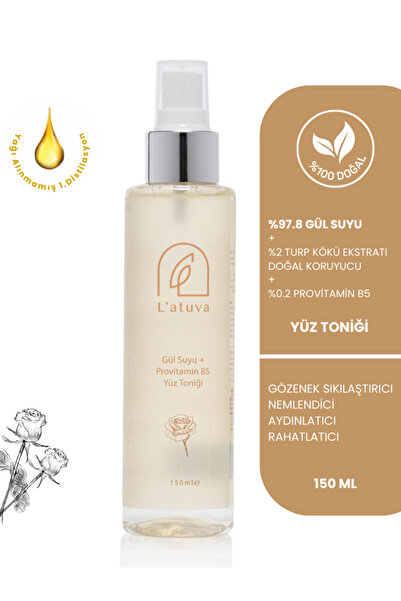 L'atuva Gül Suyu %100 Doğal, Gözenek Sıkılaştırıcı, Aydınlatıcı Tonik 150 Ml ...