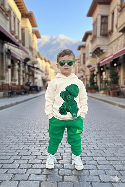 STAR GOGO KİDS Σετ αθλητικής φόρμας με κέντημα αρκουδάκι 3 κλωστών (ΠΡΟΑΙΡΕΤΕ ΤΟ 1 ΜΕΓΕΘΟΣ ΜΕΓΑΛΟ.)