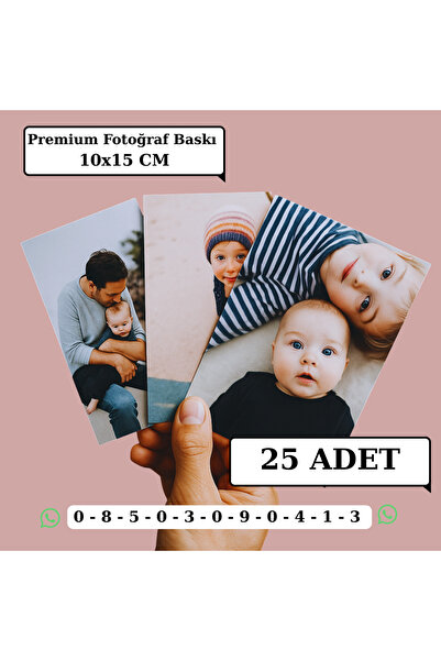 Mementoboxes Kişiye Özel Premium Fotoğraf Baskısı 25 Adet (10x15 cm)
