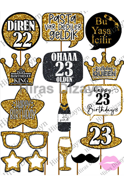 Hiras Dizayn 23 de ani, femei, bărbați, 15 bucăți, sloganuri strălucitoare au...