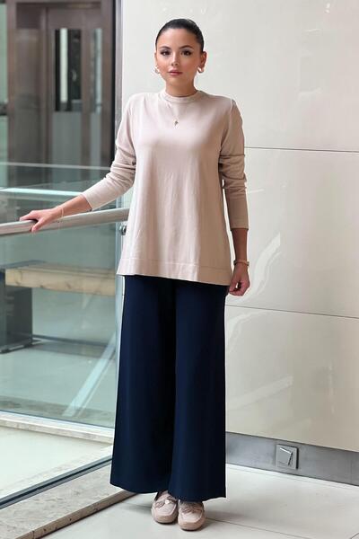 Nuss Pantaloni largi mercerizați