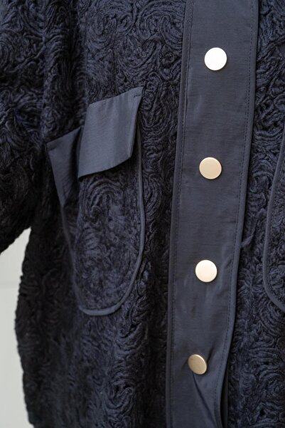 Ghisa Knitted Patterned Transparent Jacket