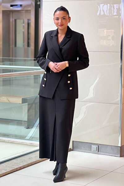 Ghisa Pocket Detailed Jacket Skirt Set