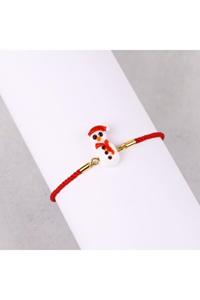 ADAMODART Christmas Snowman Design Glass Bracelet