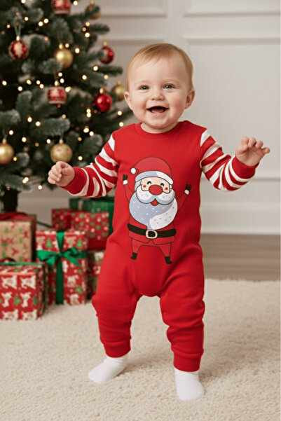 s.t. sebat tekstil New Year Snap Closure Baby Romper M00775