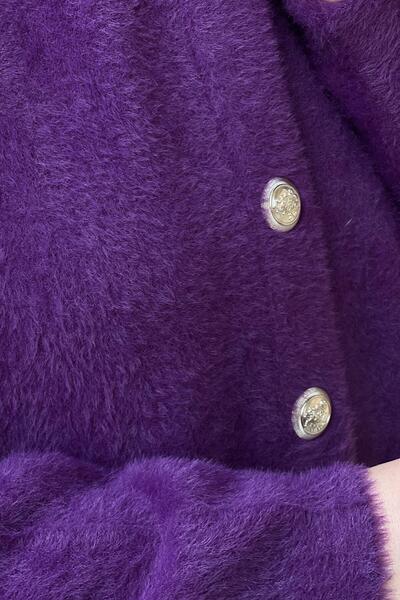 Nuss Basic Angora Cardigan with Front Snaps