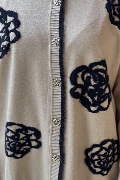 Ghisa Rose Detailed Knitwear Cardigan