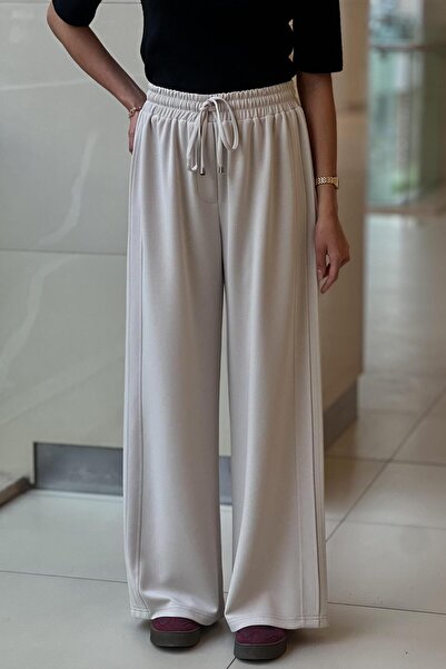 sentez giyim Sentez Berlin Yanı Nervürlü Geniş Paça Pantolon