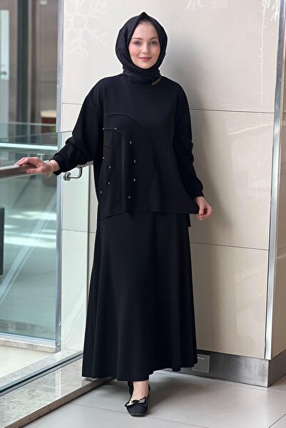 Ceremony Oval Kesikli Taş İşlemeli Adel Etekli Takım