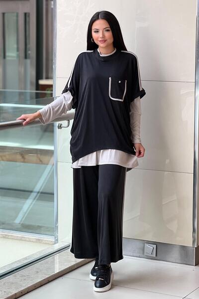 Ghisa Two Piece Tunic Pants 3 Piece Set