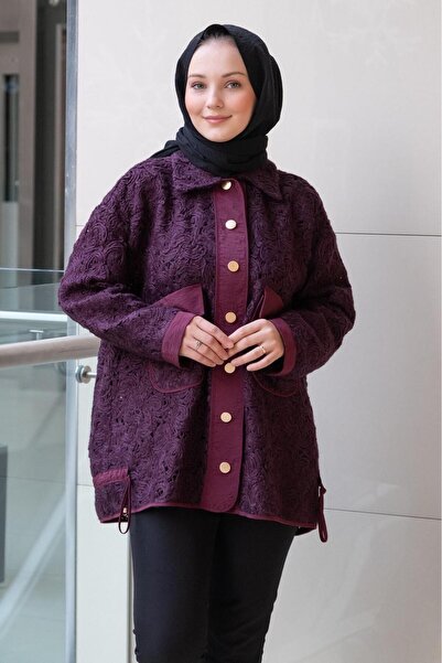 Ghisa Knitted Patterned Transparent Jacket