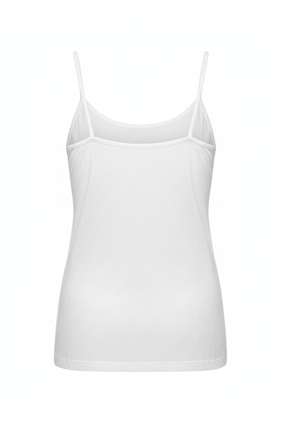 Tutku Kadın 6 Adet %100 Pamuk Ip Askılı Ince Beyaz Kadın Atlet -  0135