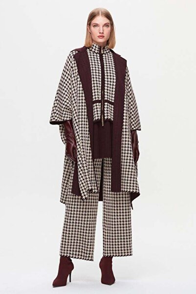 MISS DALIDA Missdalida Piyedepul Desenli Bol Paça Triko Pantolon