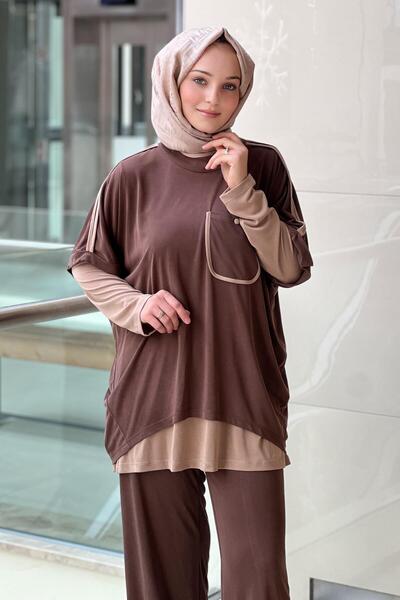 Ghisa Two Piece Tunic Pants 3 Piece Set