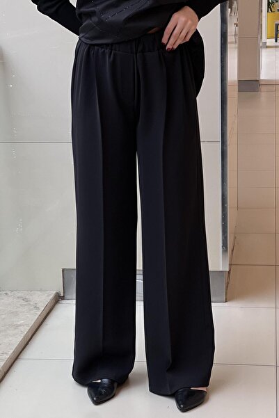 sentez giyim Sentez Colmar Beli Lastikli Geniş Paça Pantolon
