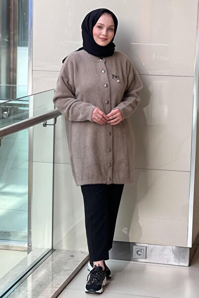 Nuss Basic Angora Cardigan with Front Snaps