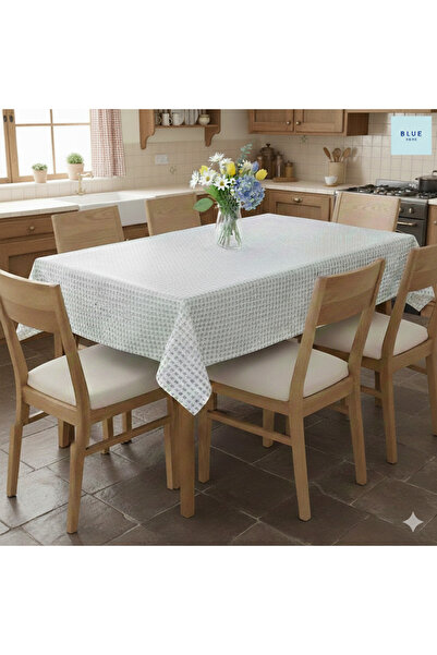 Blue Home 🆕 Wicker Lace Look Wipeable Easy to Clean Non-Slip Liquid-Proof Pvc Tablecloth