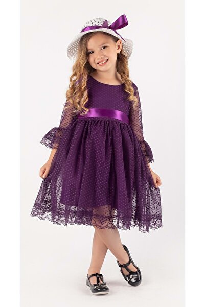 s.t. sebat tekstil Φόρεμα Πριγκίπισσας για Κορίτσια με Καπέλο και Κορδέλα Δαν...