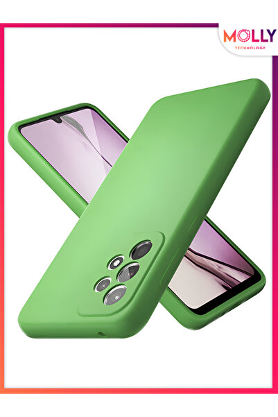 Molly Samsung Galaxy A52 İçin Matcha Yeşili Liquid Içi Mat Kadife Silikon Kılıf