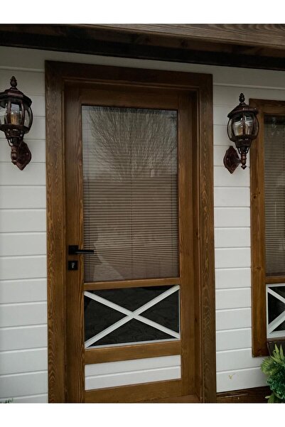 MT Pilise Perde (AÇIK KAHVE) Kolay yapışkanlı Montaj Cam Balkon Perdesi-ev Perdesi-ofis Perdesi